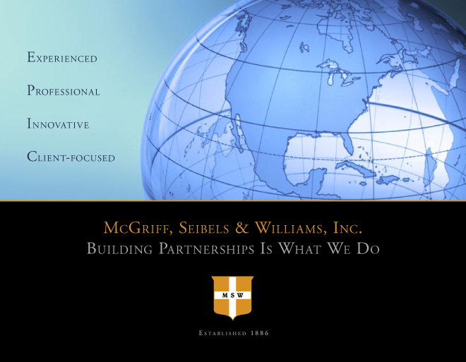 brochure with globe showing USA