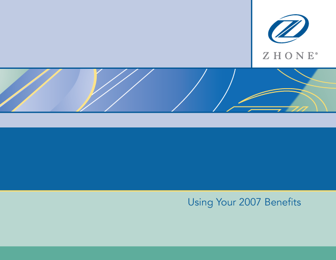 brochure cover with line drawing graphics