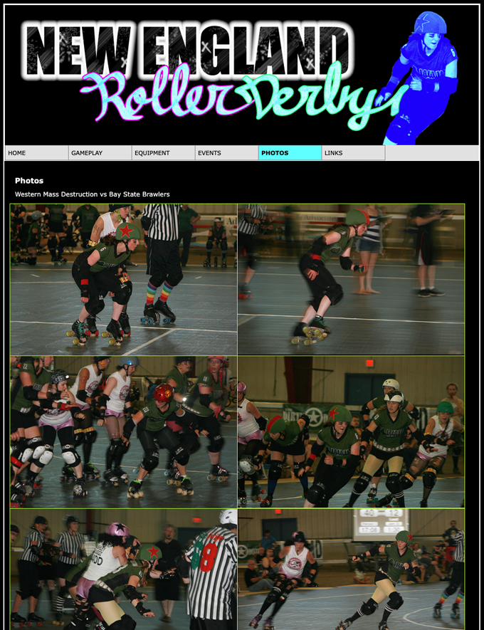 webpage layout with illustration of skater and various protective equipment