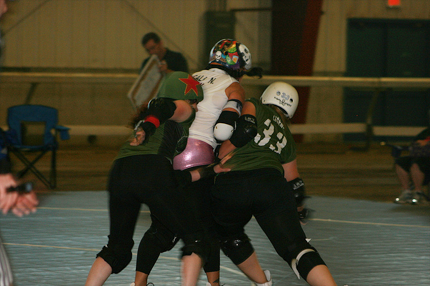 skater crunched by blockers