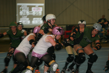 skater held up by blockers